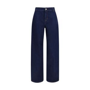 Max Mara Blue Cotton Relaxed Fit Women's Jeans